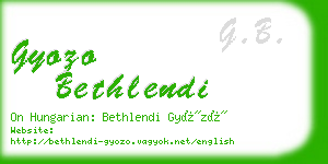 gyozo bethlendi business card